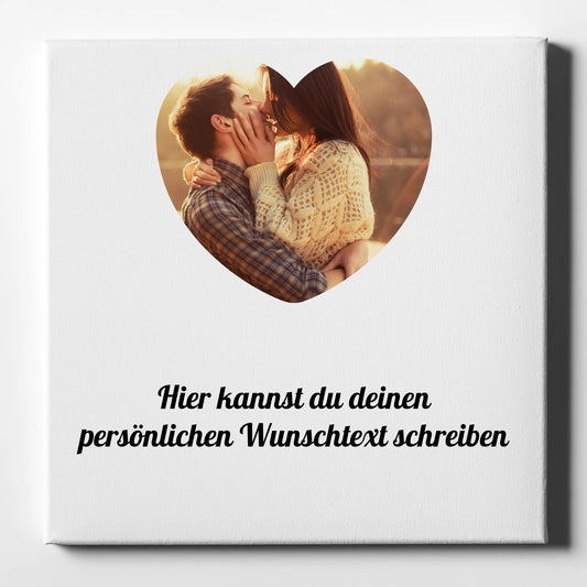 Foto Leinwand für Paare für Valentinstag Mit Foto und Wunschtext