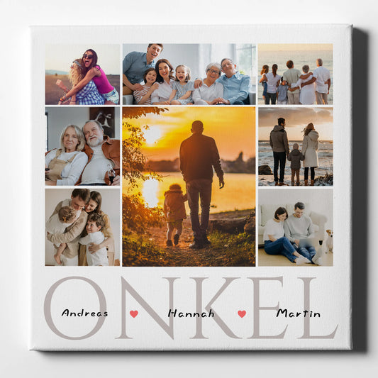 Onkel Fotocollage Personalisiert Fotocollage 8 Fotos & Namen