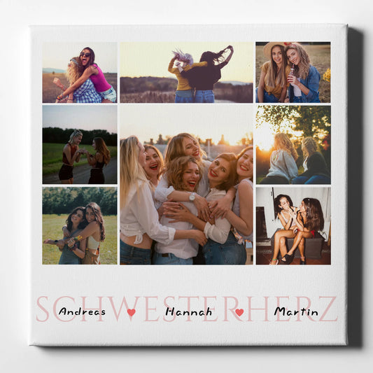 Schwester Leinwand Personalisiert Zum Geburtstag 8 Fotos & Namen