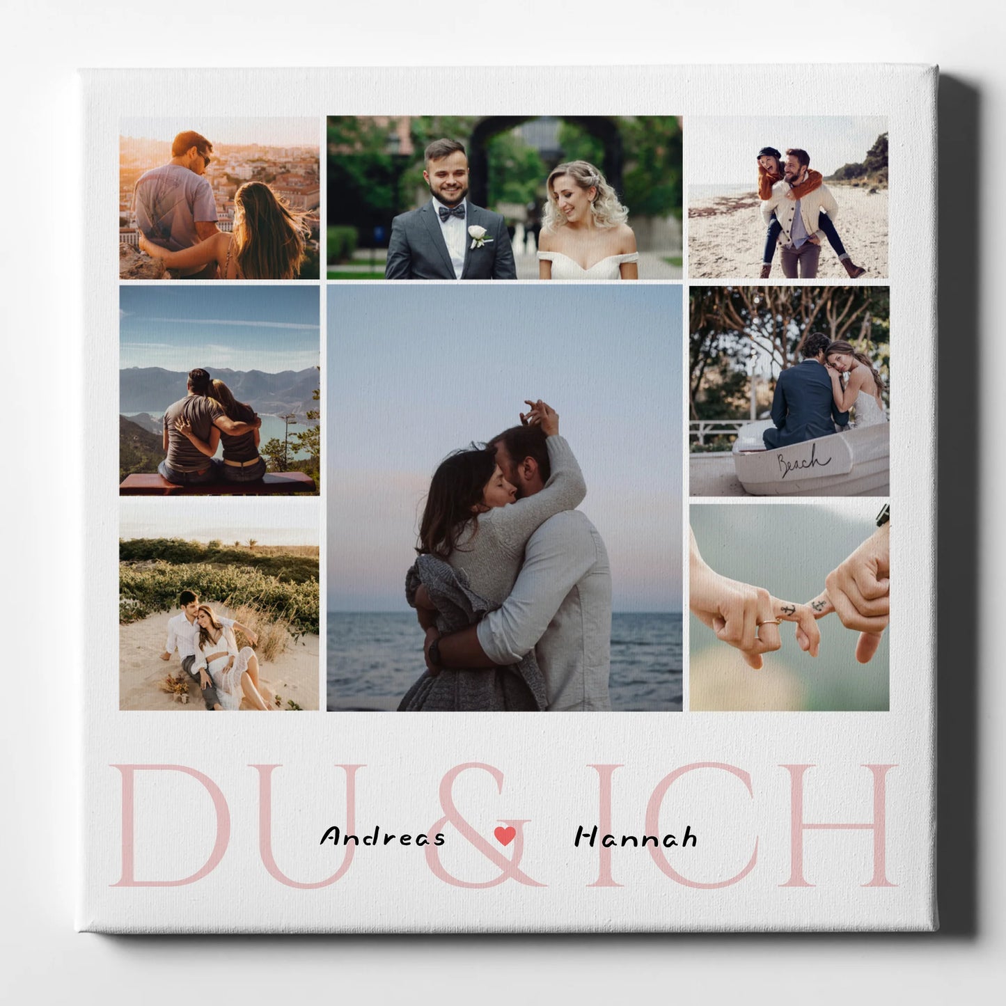 Paare Fotocollage Personalisiert für Valentinstag Fotocollage 8 Fotos