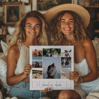 Paare Fotocollage Personalisiert für Valentinstag Fotocollage 8 Fotos