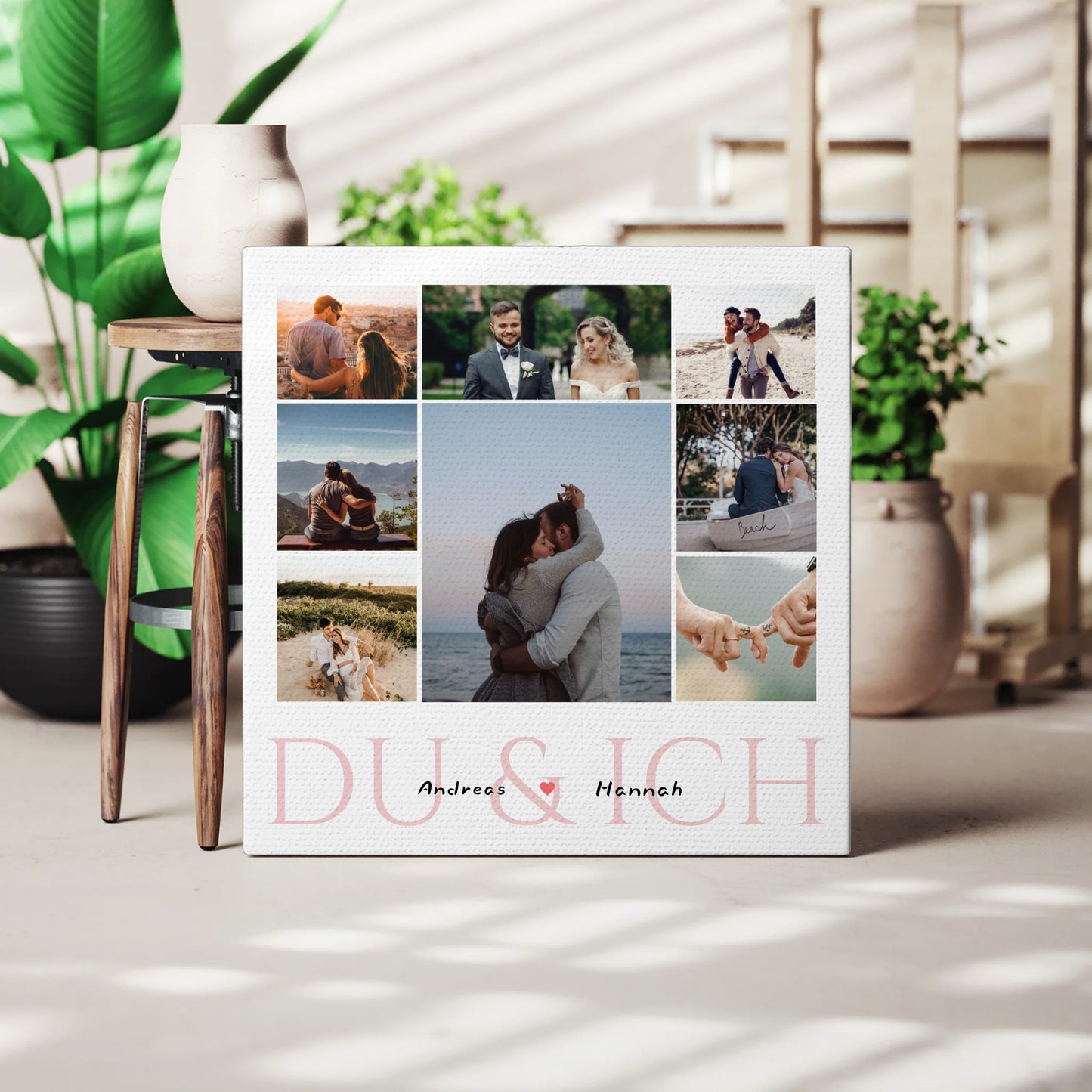 Paare Fotocollage Personalisiert für Valentinstag Fotocollage 8 Fotos