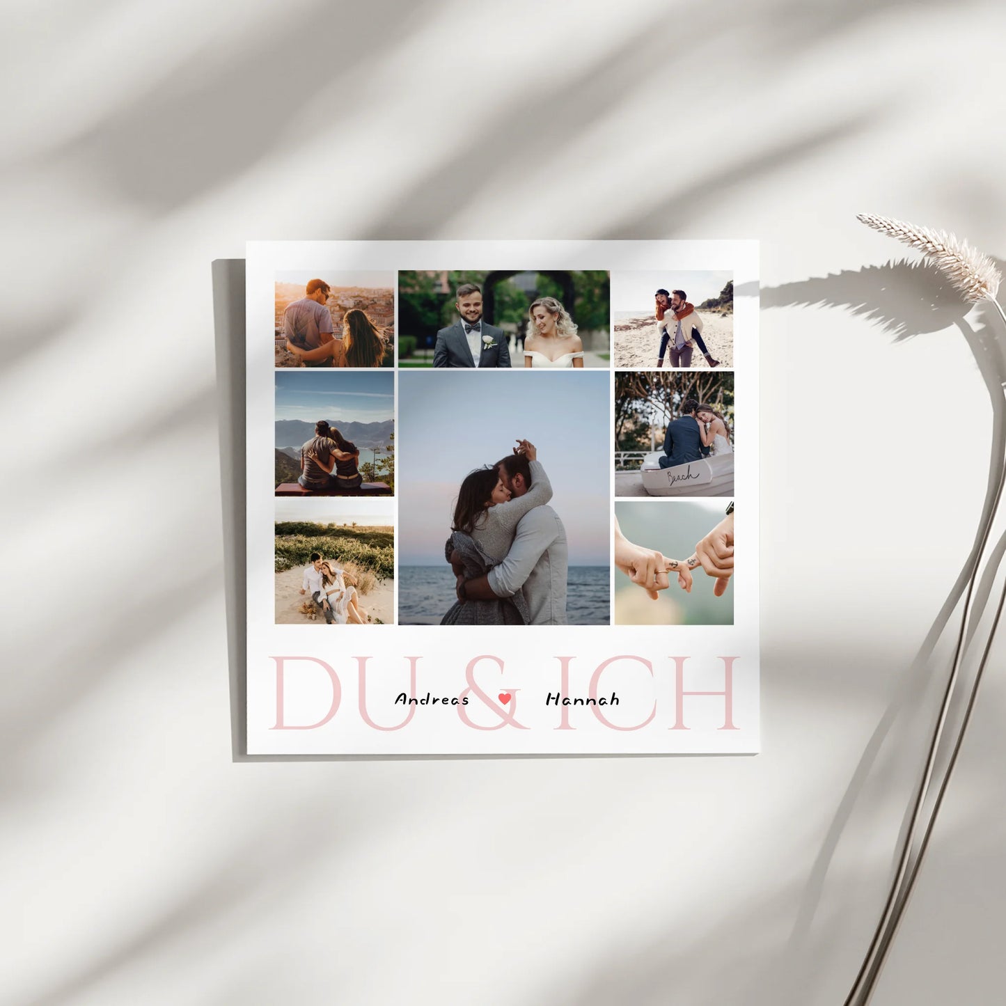 Paare Fotocollage Personalisiert für Valentinstag Fotocollage 8 Fotos