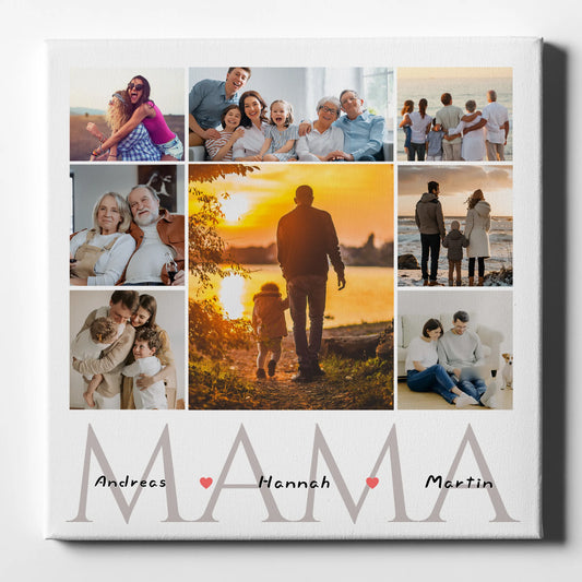 Mama Fotocollage Personalisiert für Muttertag Fotocollage 8 Fotos