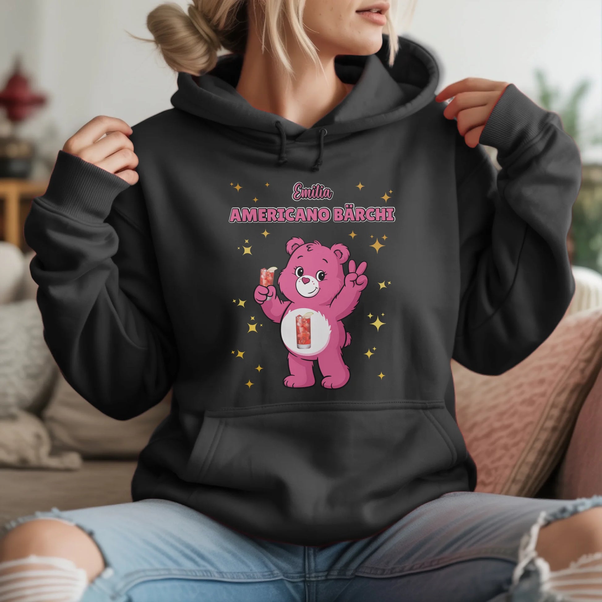 Saufbärchi Hoodie Americano Bärchi Sauf Bärchi Hoodie für JGA und Party 2