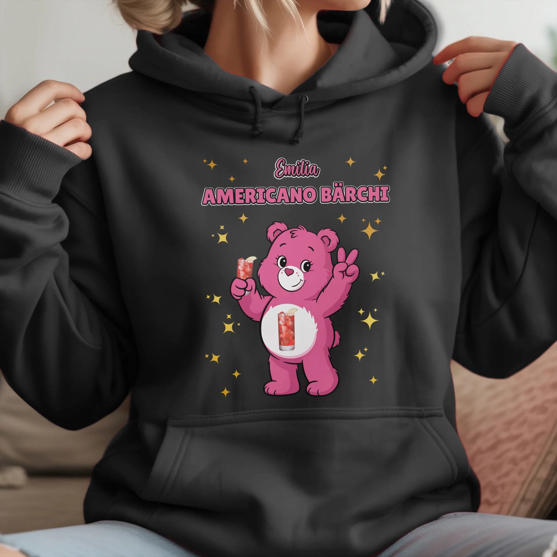 Saufbärchi Hoodie Americano Bärchi Sauf Bärchi Hoodie für JGA und Party 1
