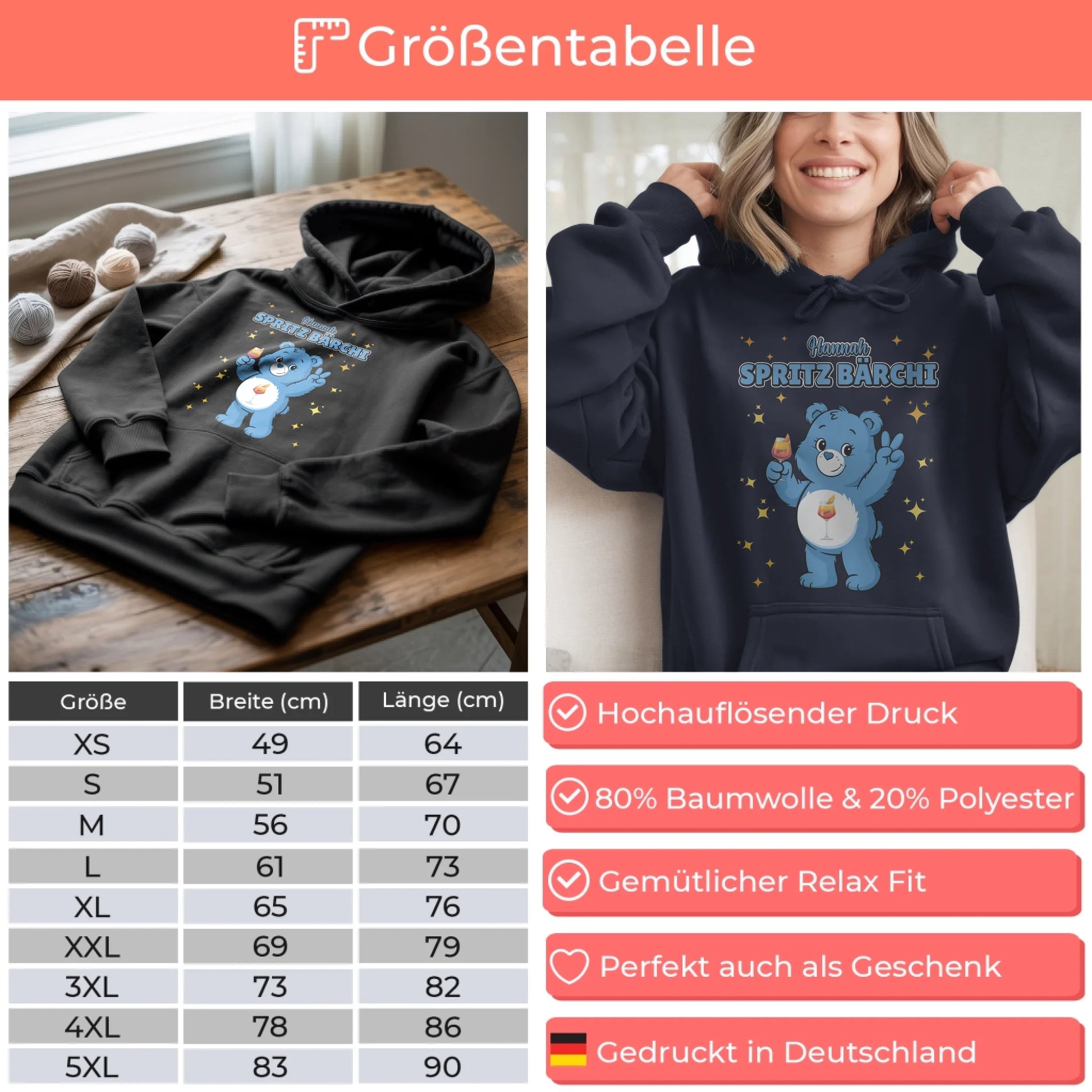Sauf Bärchi Hoodie Spritz Bärchi Saufbärchi Lustiger Hoodie 4