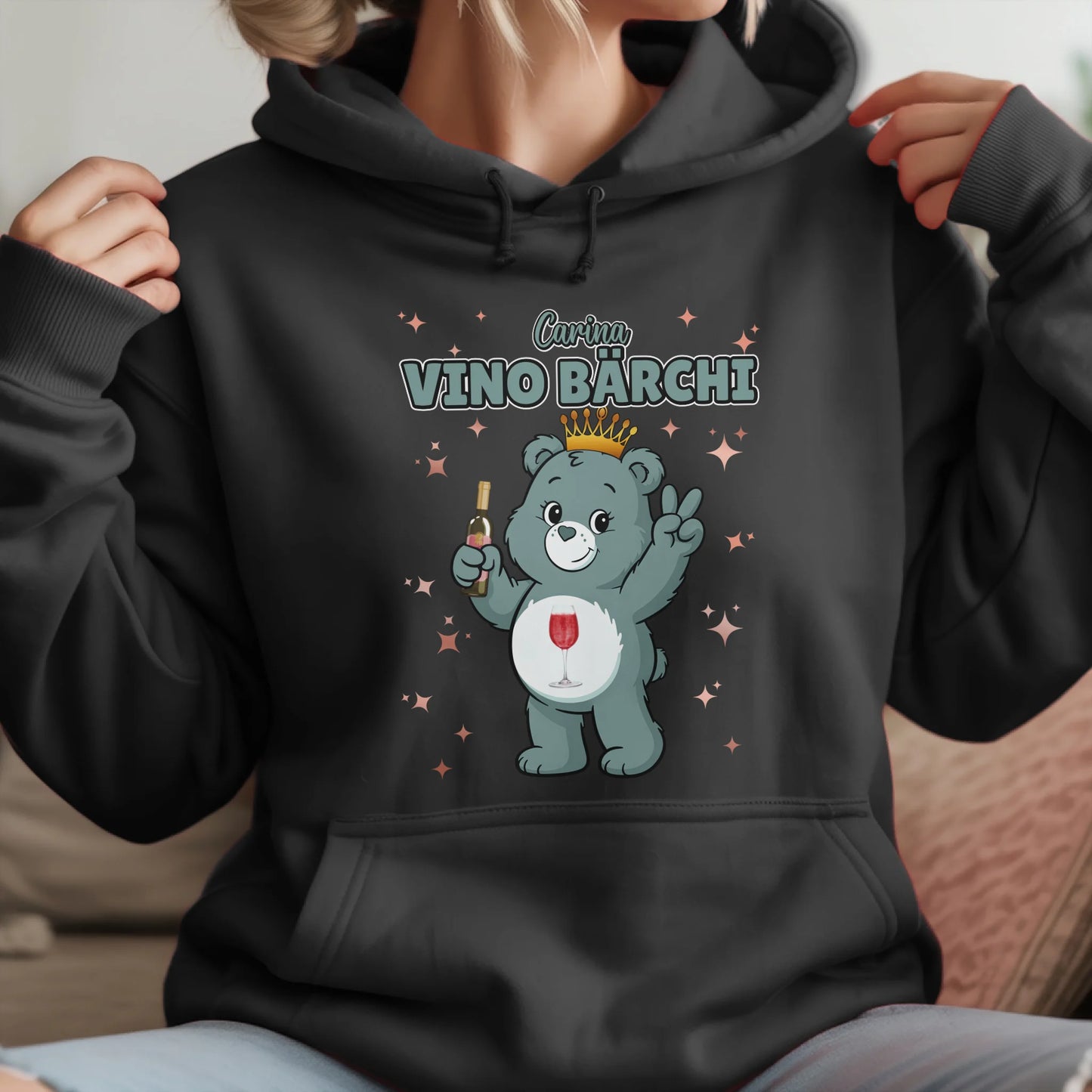 Lustiger Hoodie Sauf Bärchi Vino Bärchi Sauf Bärchi JGA Hoodie 1
