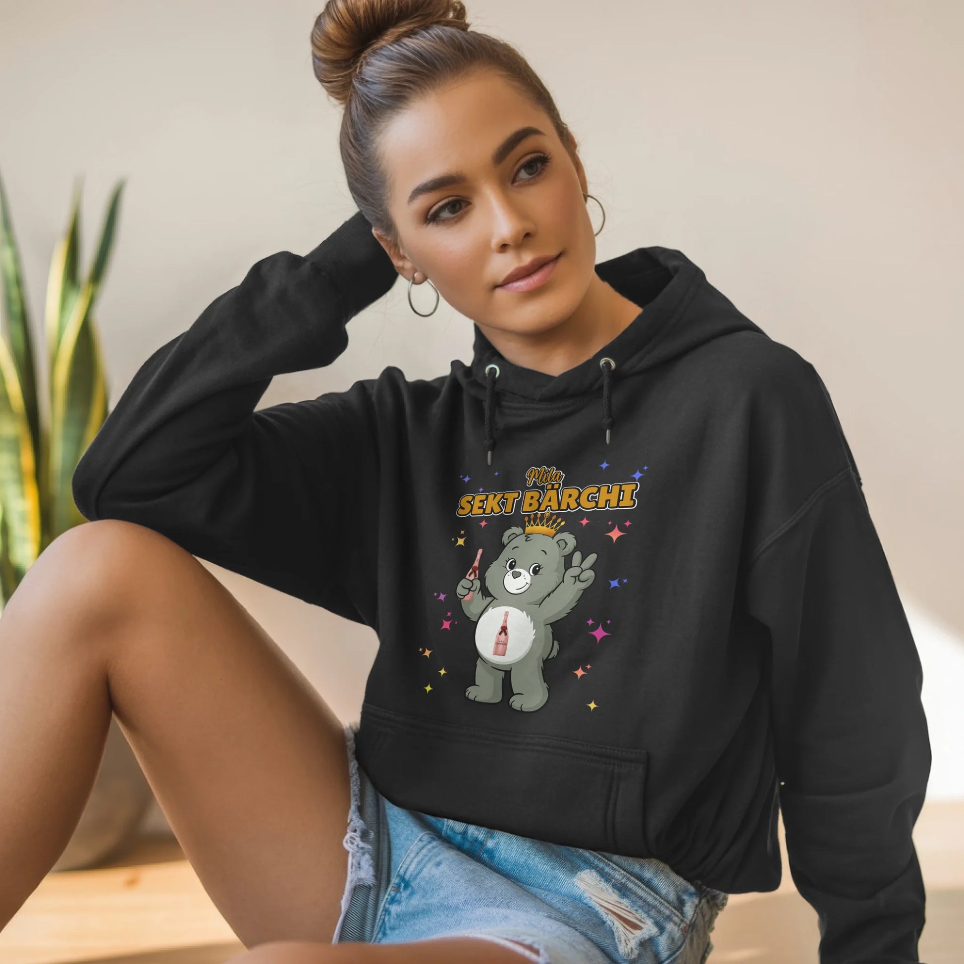 Saufbärchi Hoodie Sekt Bärchi Sauf Bärchi Hoodie für JGA und Party 5