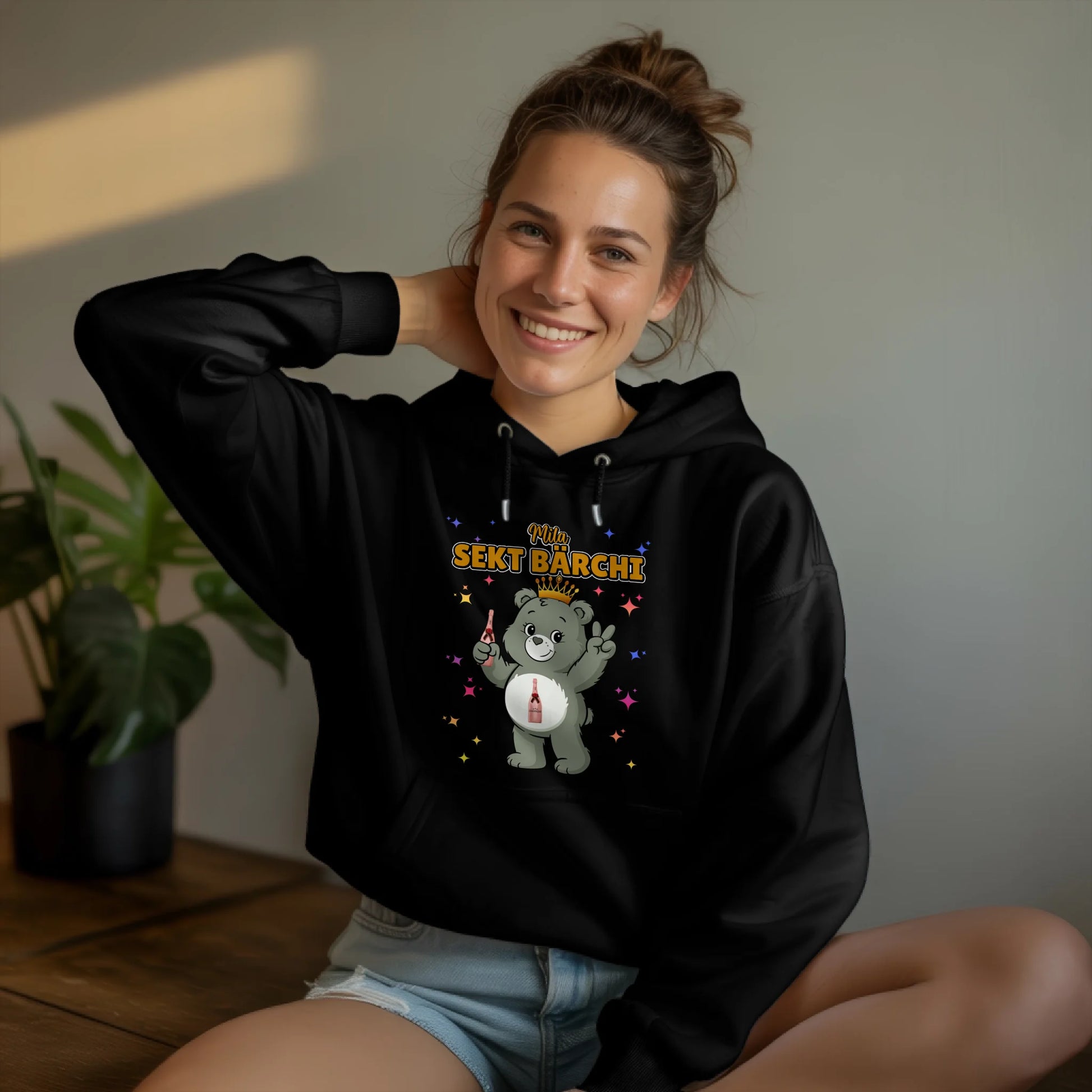 Saufbärchi Hoodie Sekt Bärchi Sauf Bärchi Hoodie für JGA und Party 3