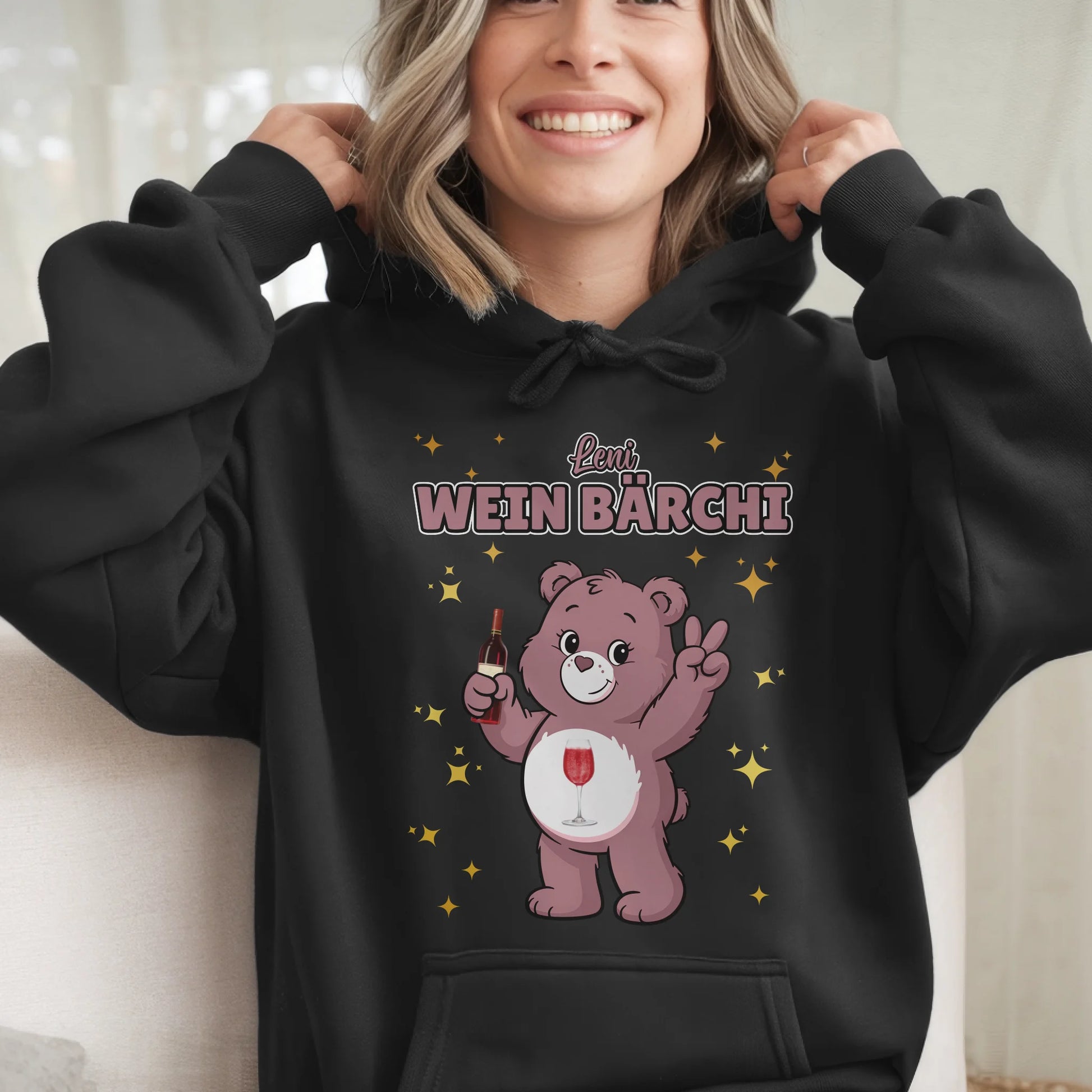 Sauf Bärchi Hoodie Wein Bärchi Saufbärchi Hoodie für JGA und Party 6