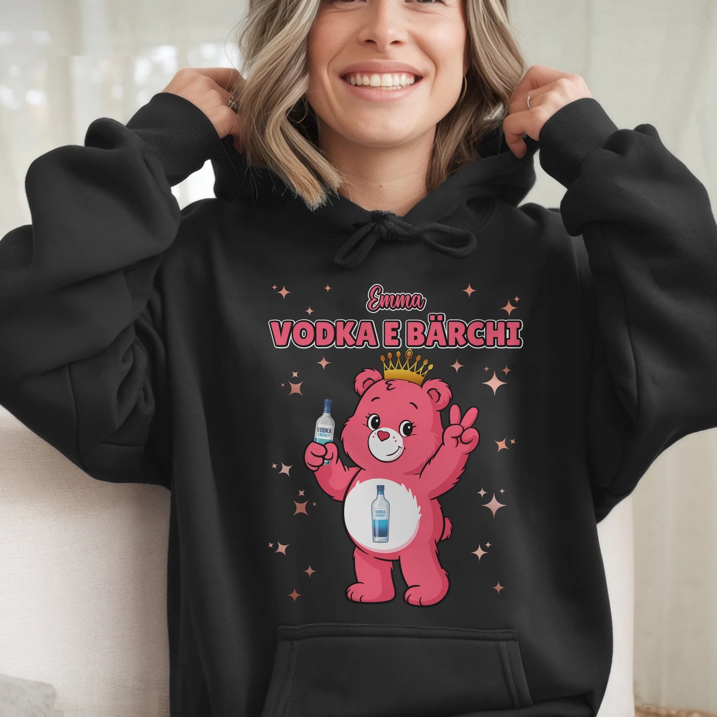 Lustiger Hoodie Saufbärchi Vodka E Bärchi Sauf Bärchi Hoodie für JGA 6
