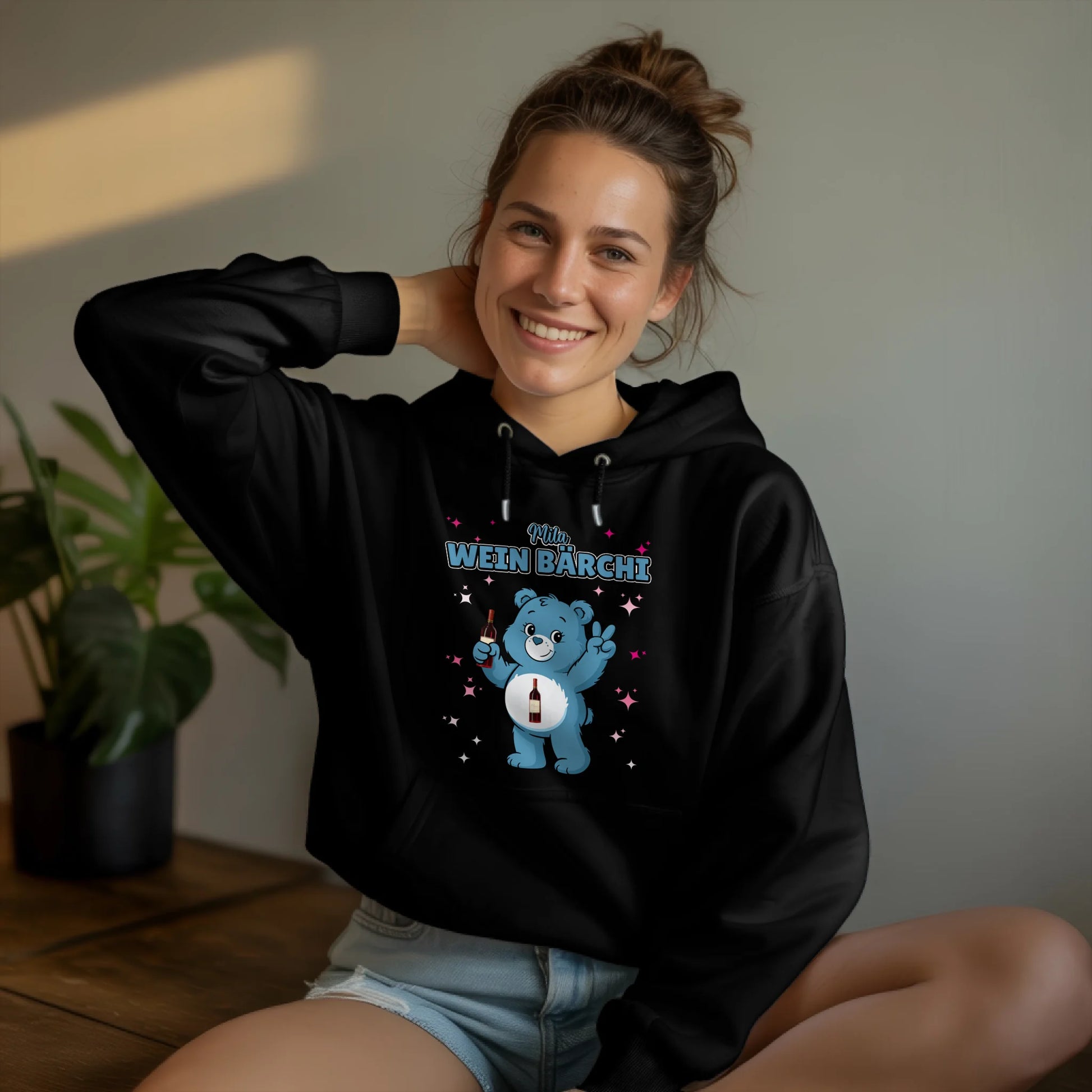 Sauf Bärchi Hoodie Wein Bärchi Saufbärchi Lustiger Hoodie 3