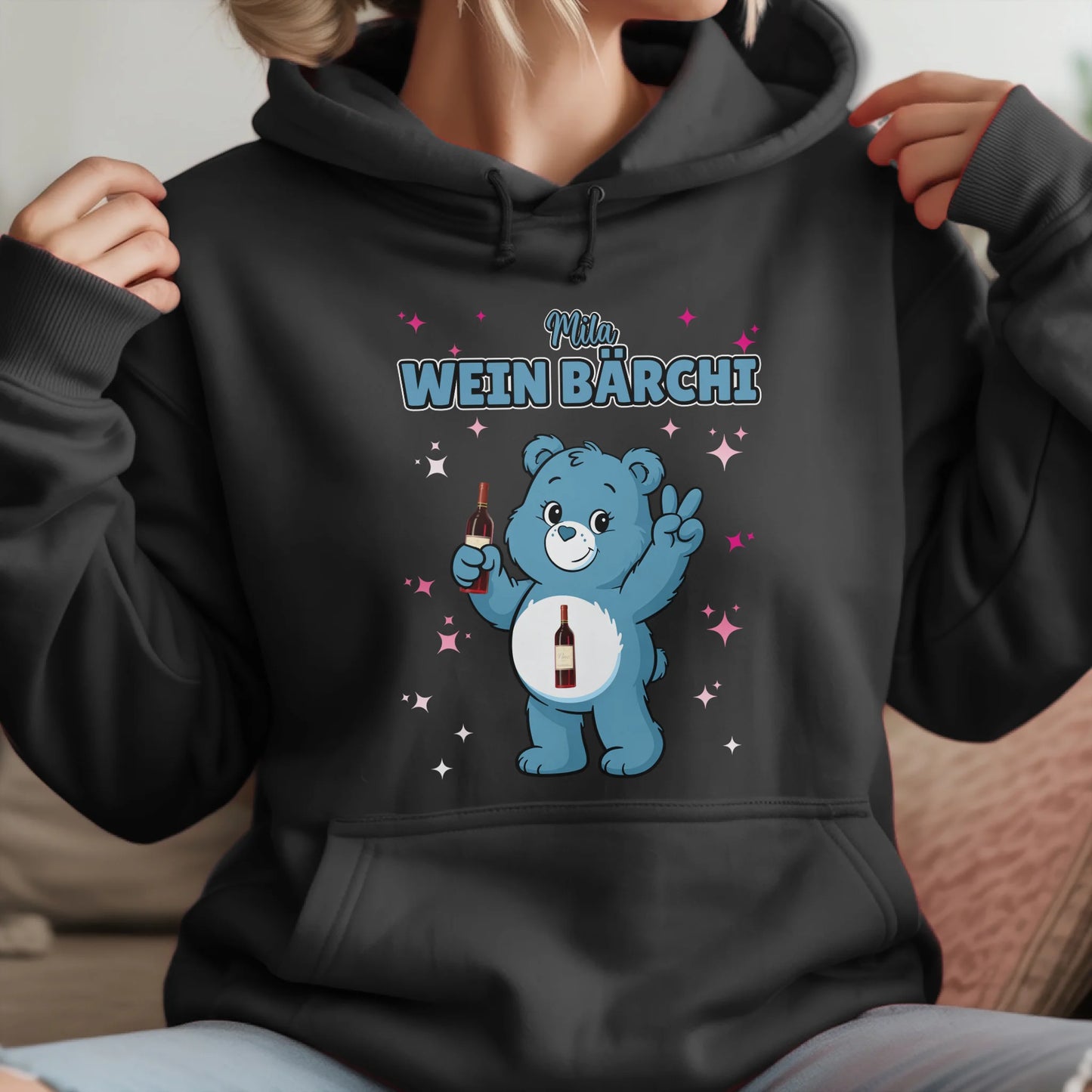 Sauf Bärchi Hoodie Wein Bärchi Saufbärchi Lustiger Hoodie 1