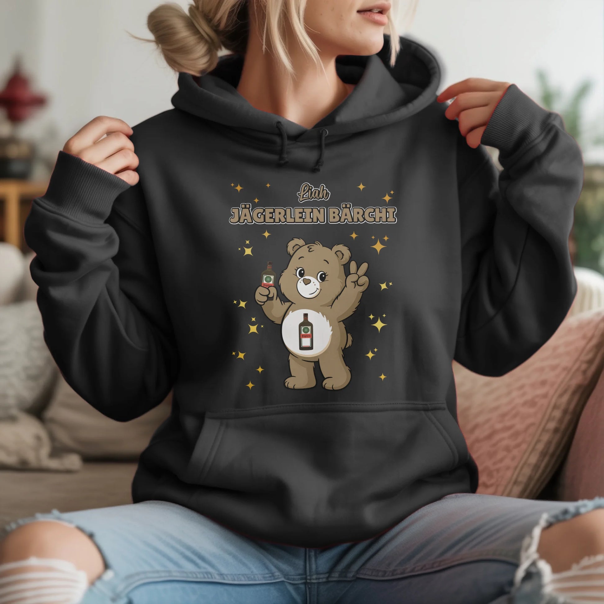 Lustiger Hoodie Saufbärchi Jägerlein Bärchi Sauf Bärchi Hoodie für JGA 2