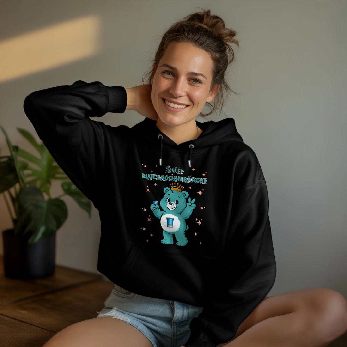 Saufbärchi Hoodie Blue Lagoon Bärchi Sauf Bärchi Hoodie für JGA und Party 3