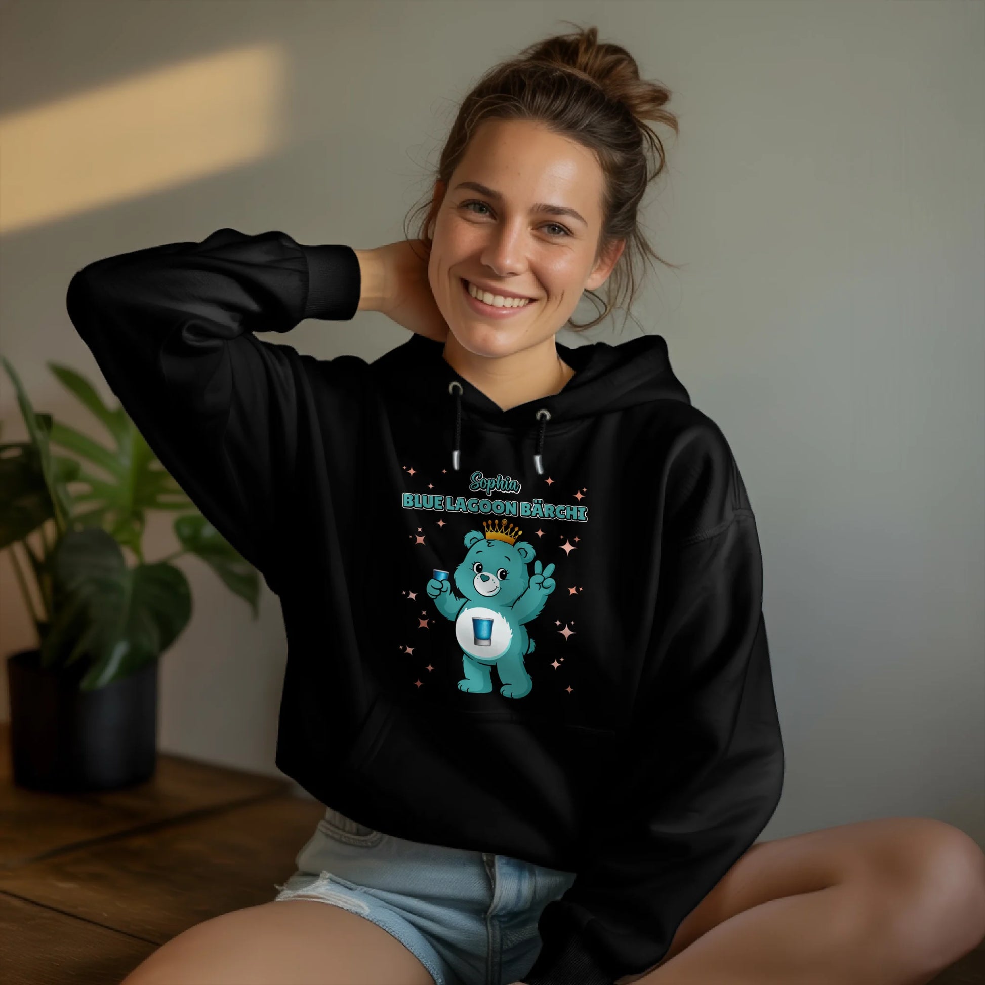 Saufbärchi Hoodie Blue Lagoon Bärchi Sauf Bärchi Hoodie für JGA und Party 3