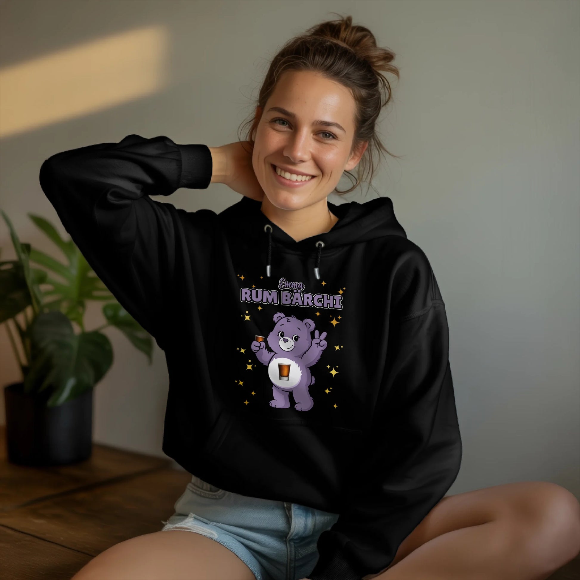 Saufbärchi Hoodie Rum Bärchi Sauf Bärchi Lustiger Hoodie für JGA 3