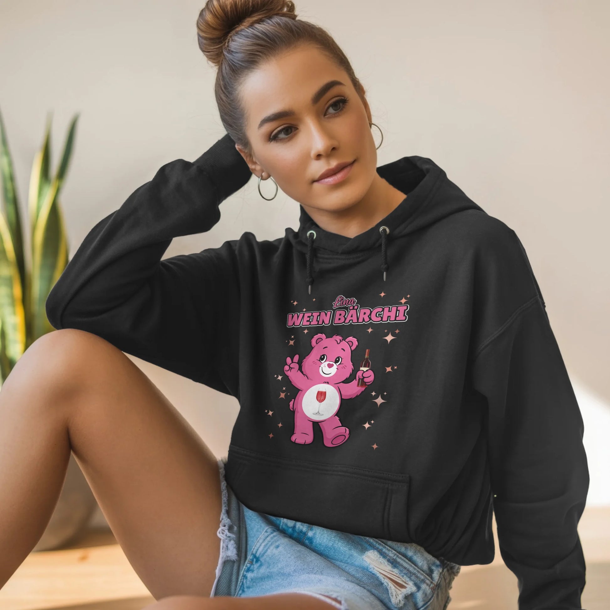 Sauf Bärchi Hoodie Wein Bärchi Saufbärchi Lustiger Hoodie für JGA 5