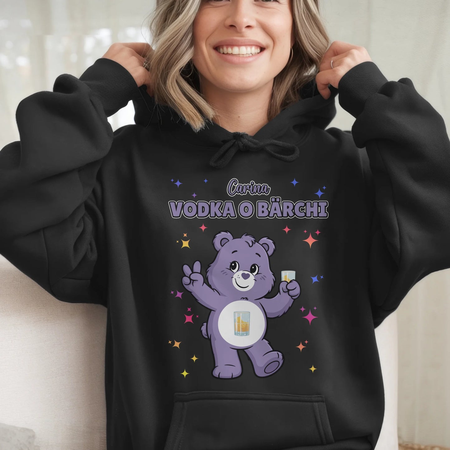 Lustiger Hoodie Saufbärchi Vodka O Bärchi Sauf Bärchi Hoodie für JGA 6