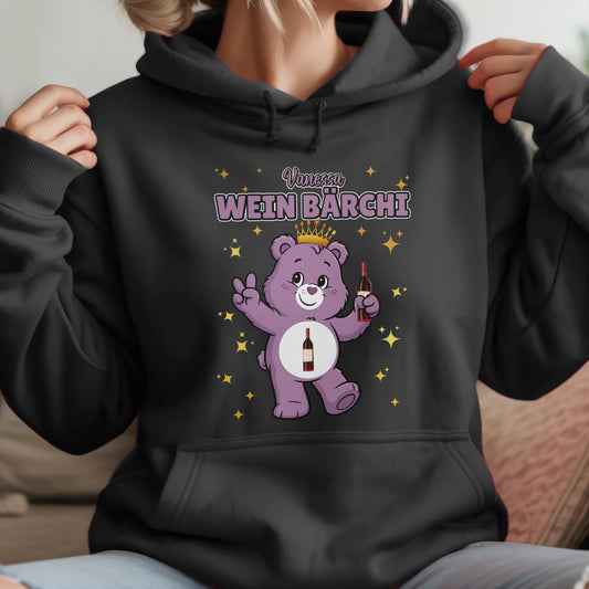 Sauf Bärchi Hoodie Wein Bärchi Saufbärchi Hoodie für Party und JGA 1
