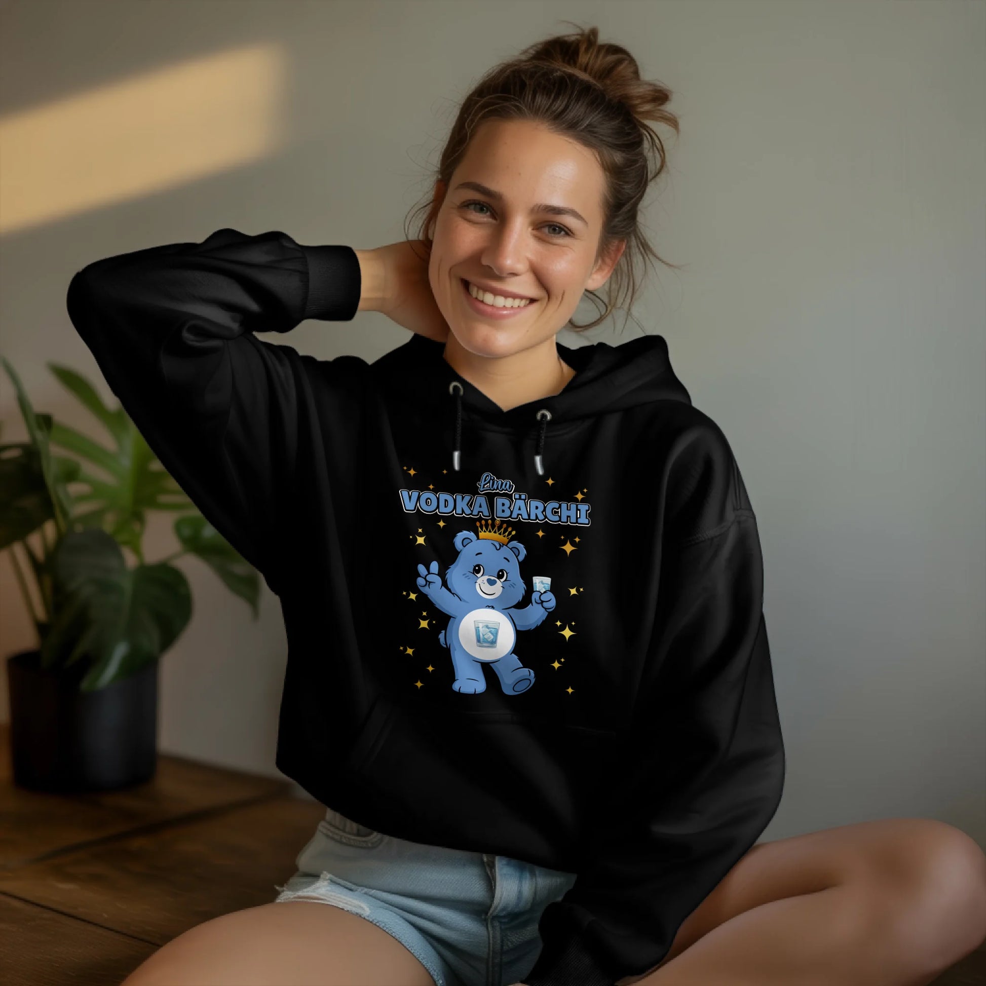 Saufbärchi Hoodie Vodka Bärchi Sauf Bärchi Hoodie für JGA und Party 3