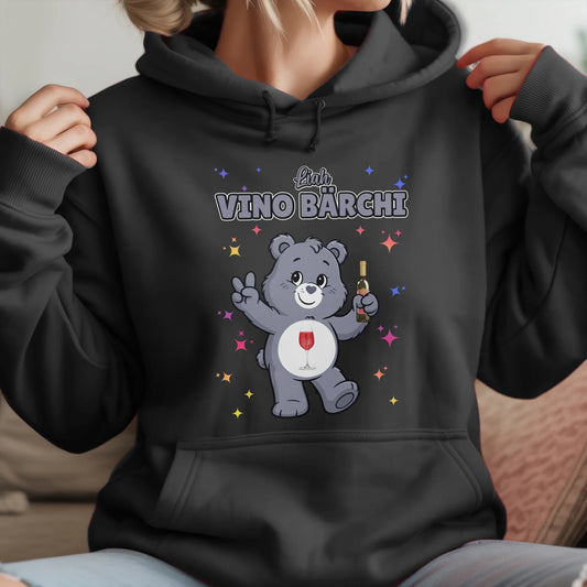Saufbärchi Hoodie Vino Bärchi Sauf Bärchi Lustiger Hoodie für JGA 1