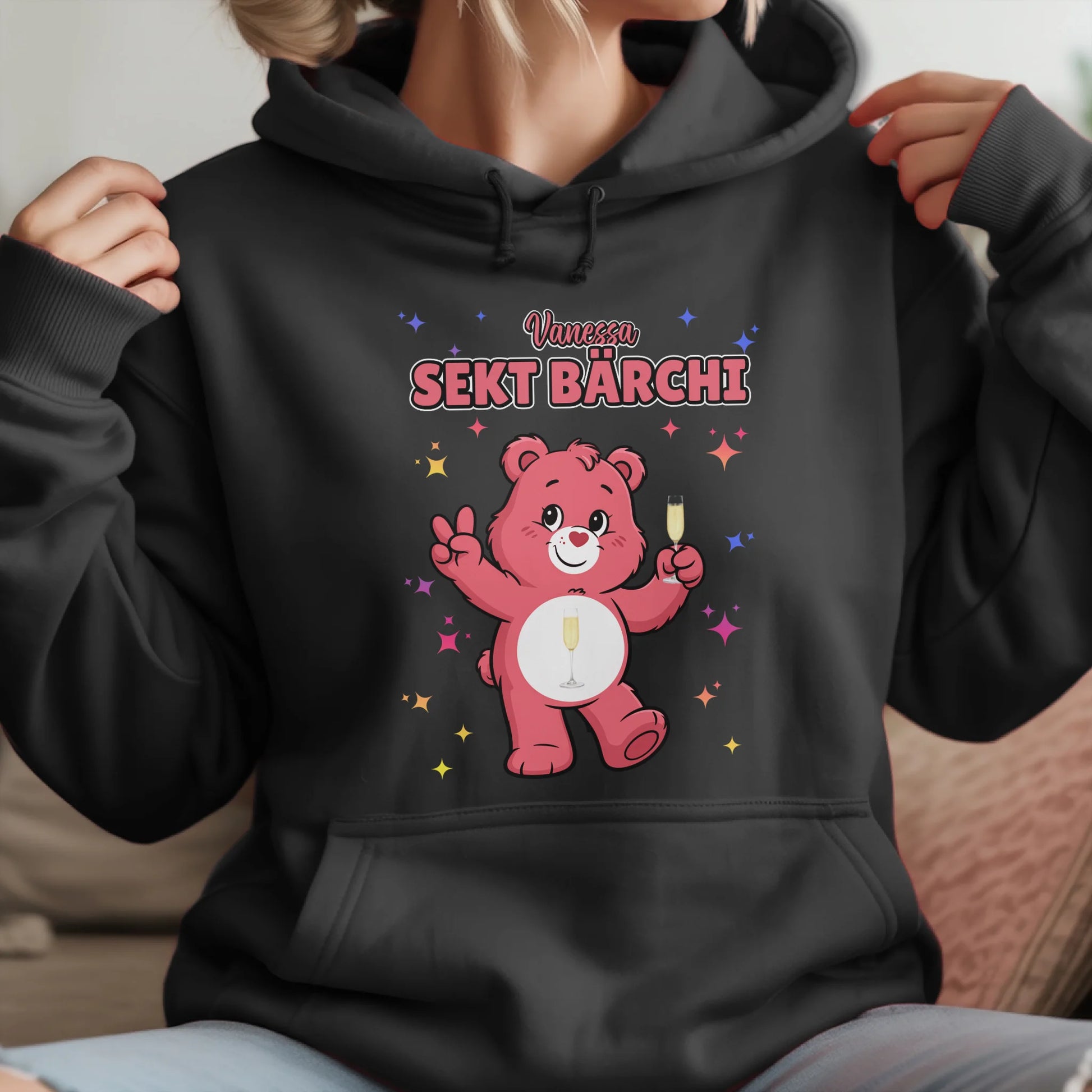 Saufbärchi Hoodie Sekt Bärchi Sauf Bärchi Hoodie für JGA 1