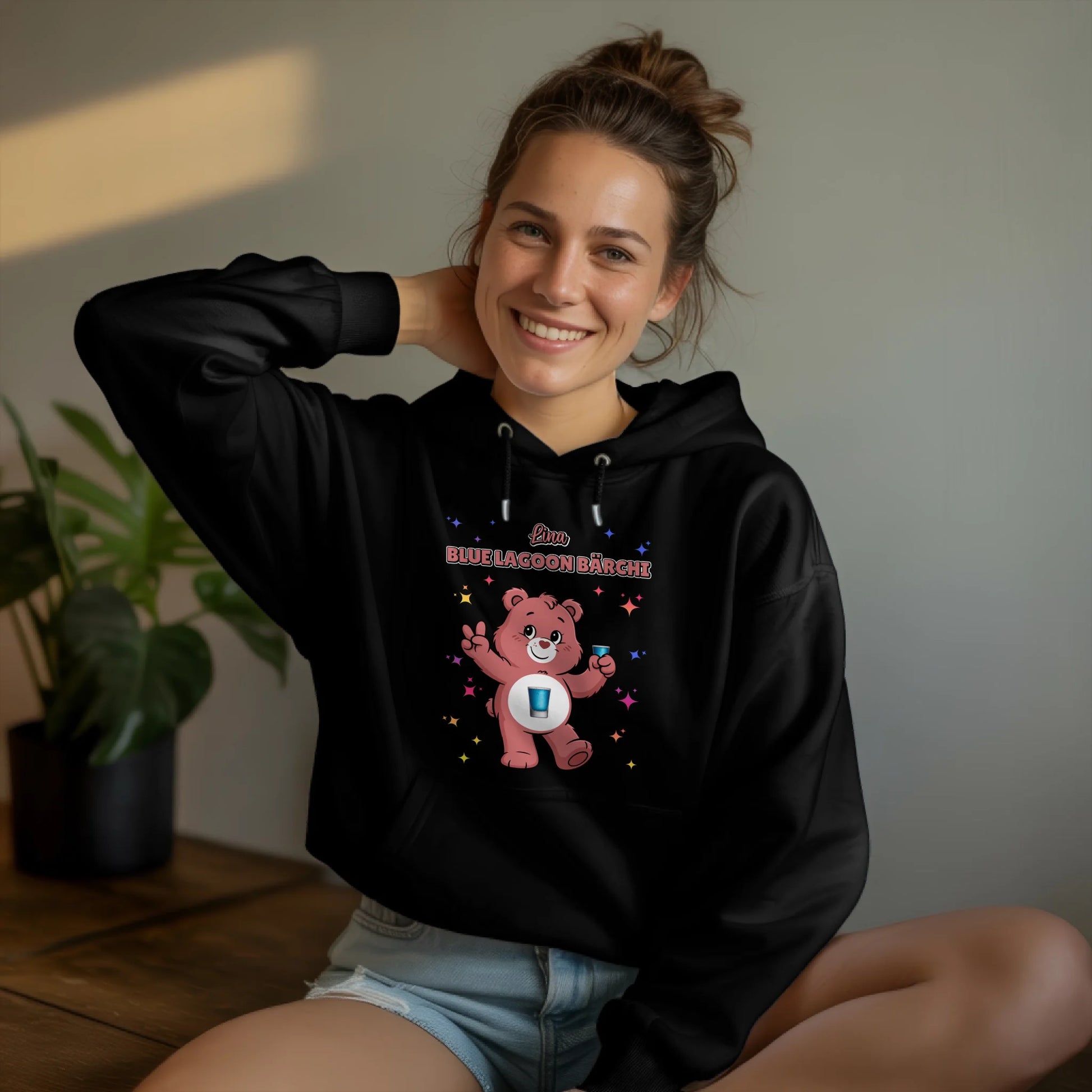 Sauf Bärchi Hoodie Blue Lagoon Bärchi Saufbärchi Hoodie für JGA und Party 3