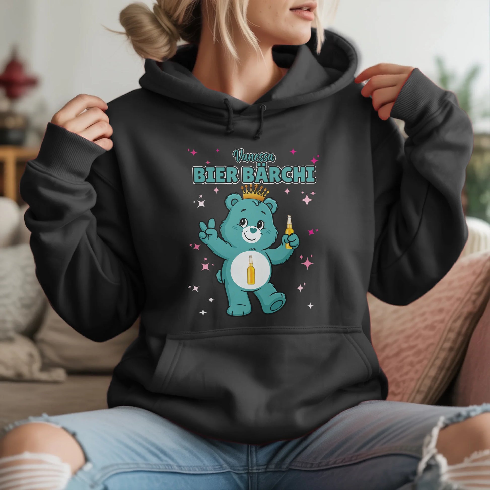 Sauf Bärchi Hoodie Bier Bärchi Saufbärchi Lustiger Hoodie für JGA 2