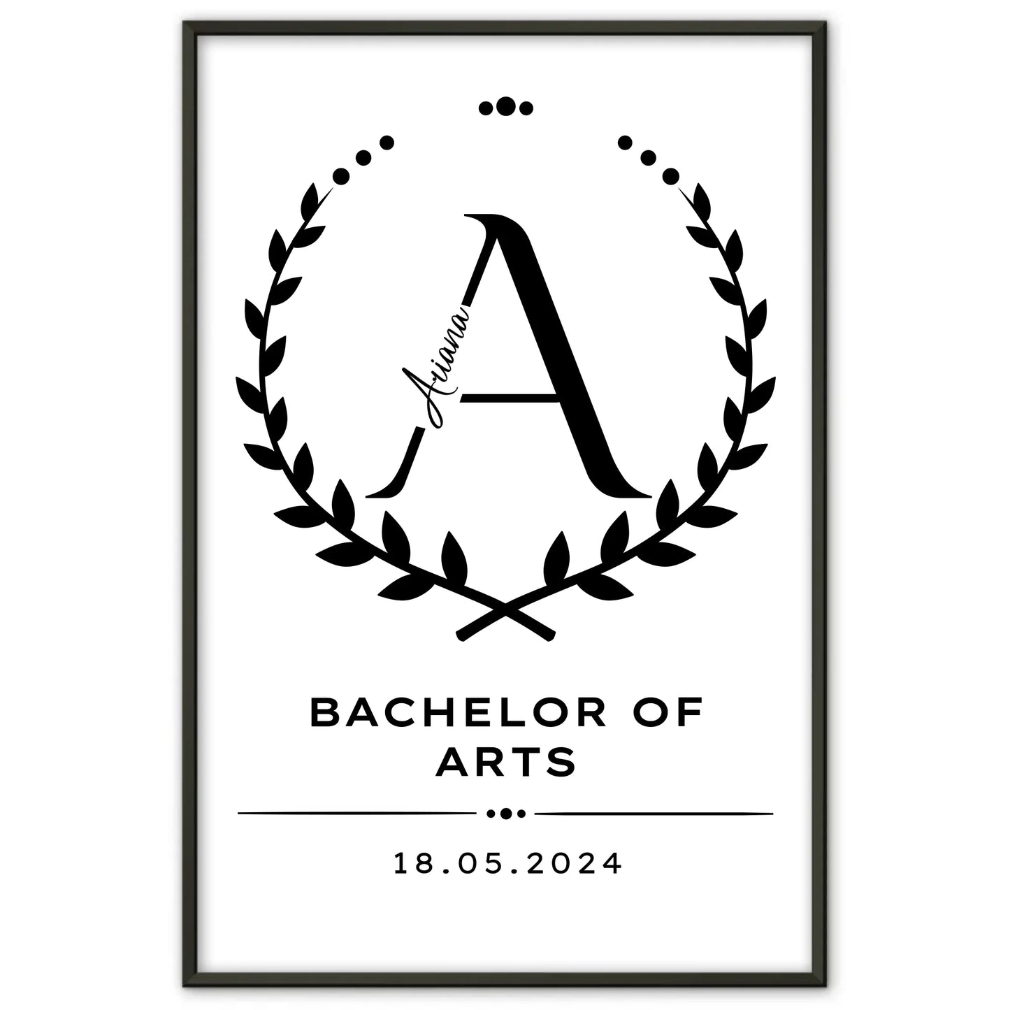 Poster Bachelor Abschluss Geschenk Bachelor Of Arts