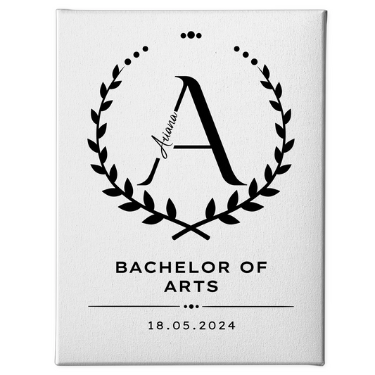 Leinwand Bachelor Abschluss Geschenk Bachelor Of Arts 1