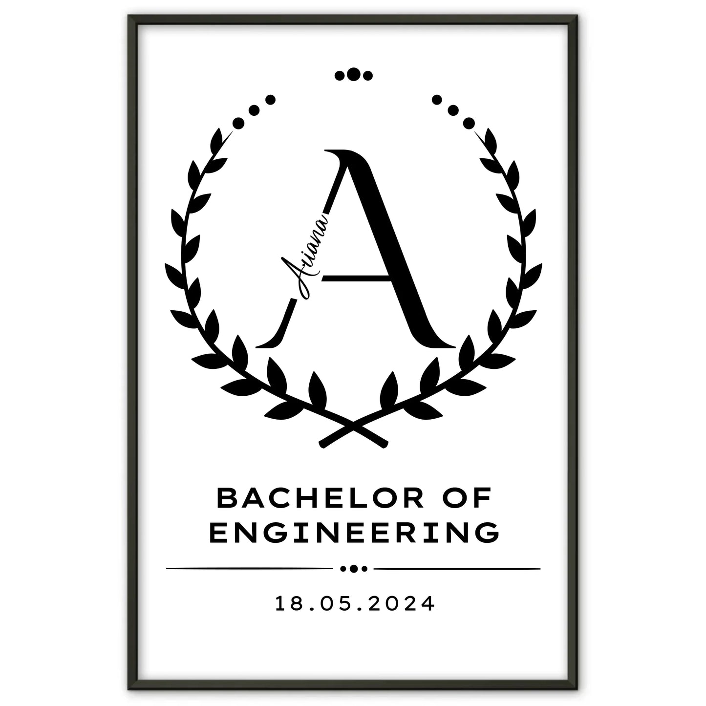 Poster Geschenk Bachelorabschluss Bachelor Of Engineering
