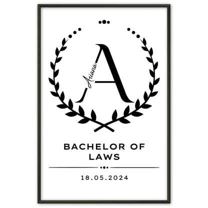 Poster Geschenk Zum Bachelor Bachelor Of Laws Bachelorand