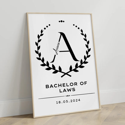 Poster Geschenk Zum Bachelor Bachelor Of Laws Bachelorand