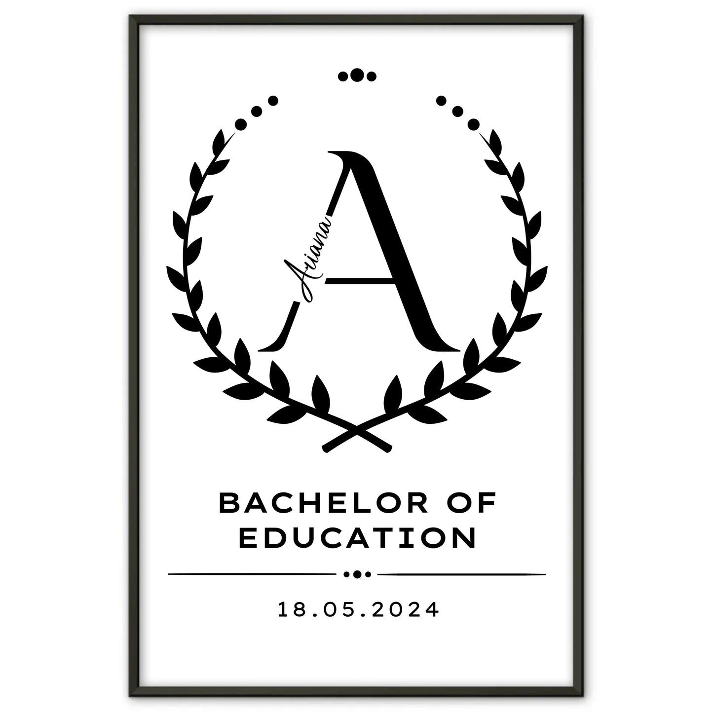 Poster Geschenk Zum Bestandenen Bachelor Of Education