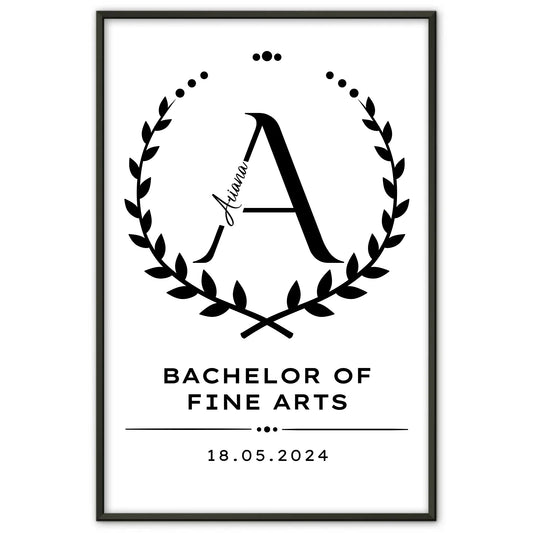 Poster Bachelor Abschluss Geschenk Bachelor Of Fine Arts