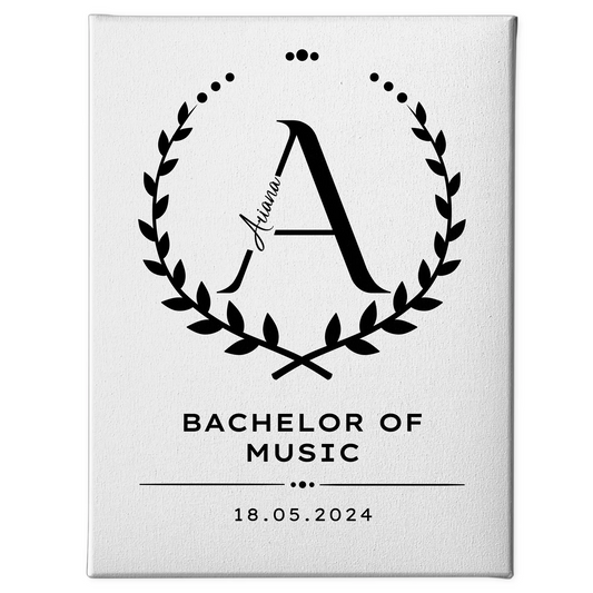 Leinwand Geschenk Zum Bachelorabschluss Bachelor Of Music 1