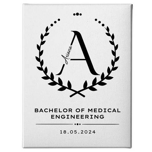 Leinwand Geschenk Bachelorabschluss Bachelor Of Medical Engineering 1
