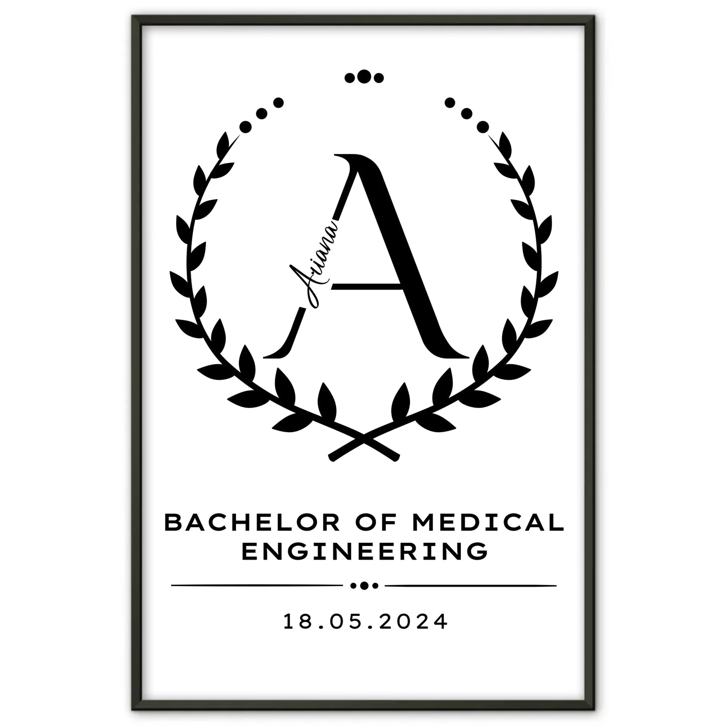 Poster Geschenk Bachelorabschluss Bachelor Of Medical Engineering Bachelorand