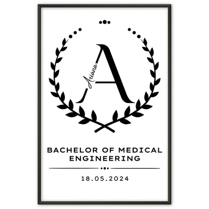 Poster Geschenk Bachelorabschluss Bachelor Of Medical Engineering Bachelorand