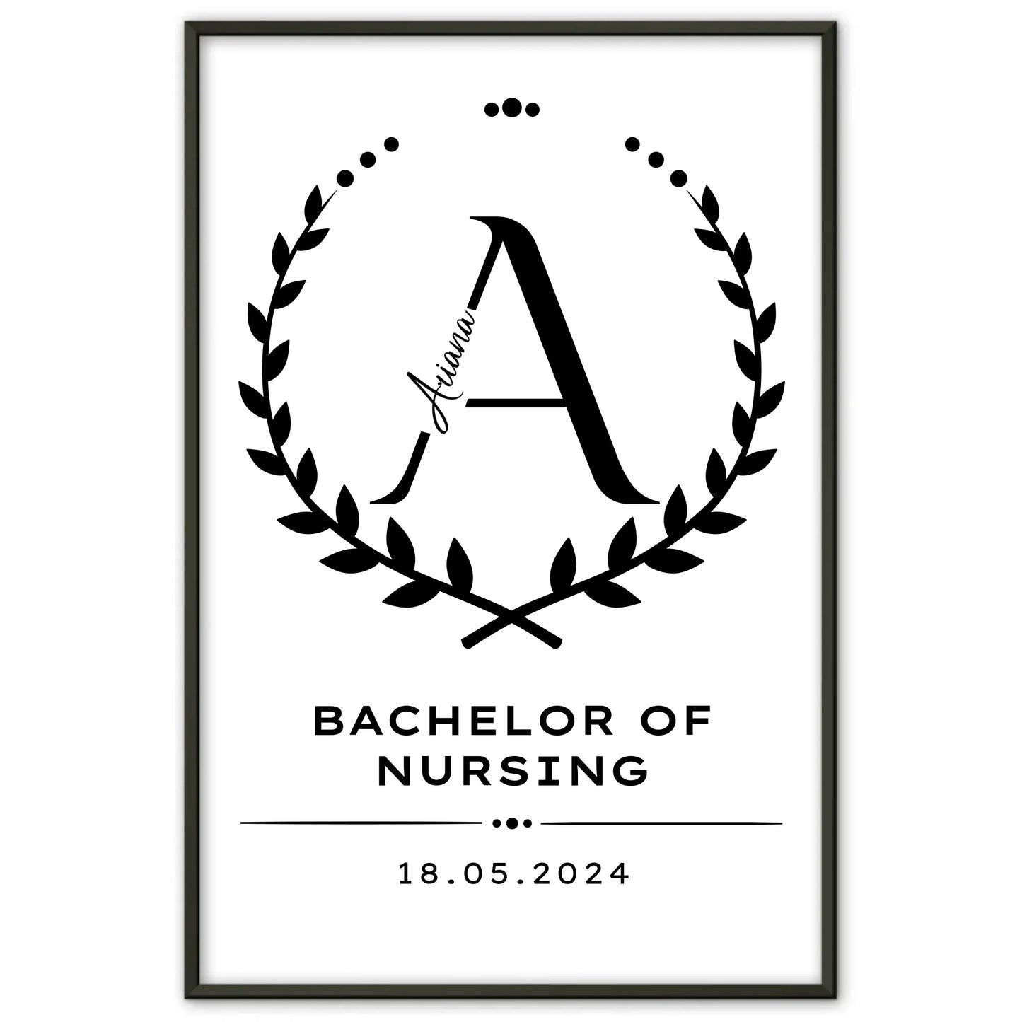 Poster Geschenk Zum Bachelor Of Nursing Bachelorand