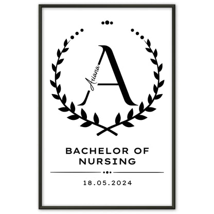 Poster Geschenk Zum Bachelor Of Nursing Bachelorand