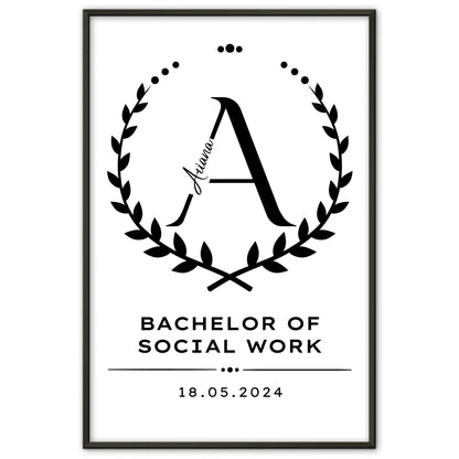 Poster Geschenk Zum Bestandenen Bachelor Of Social Work