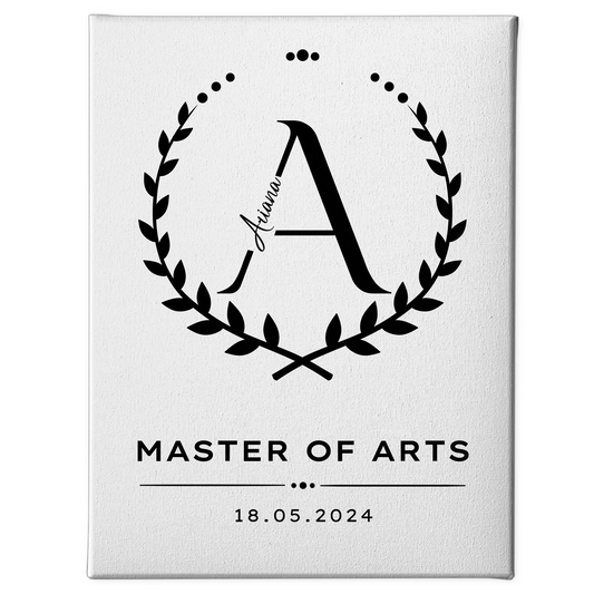 Leinwand Master Abschluss Geschenk Master Of Arts 1