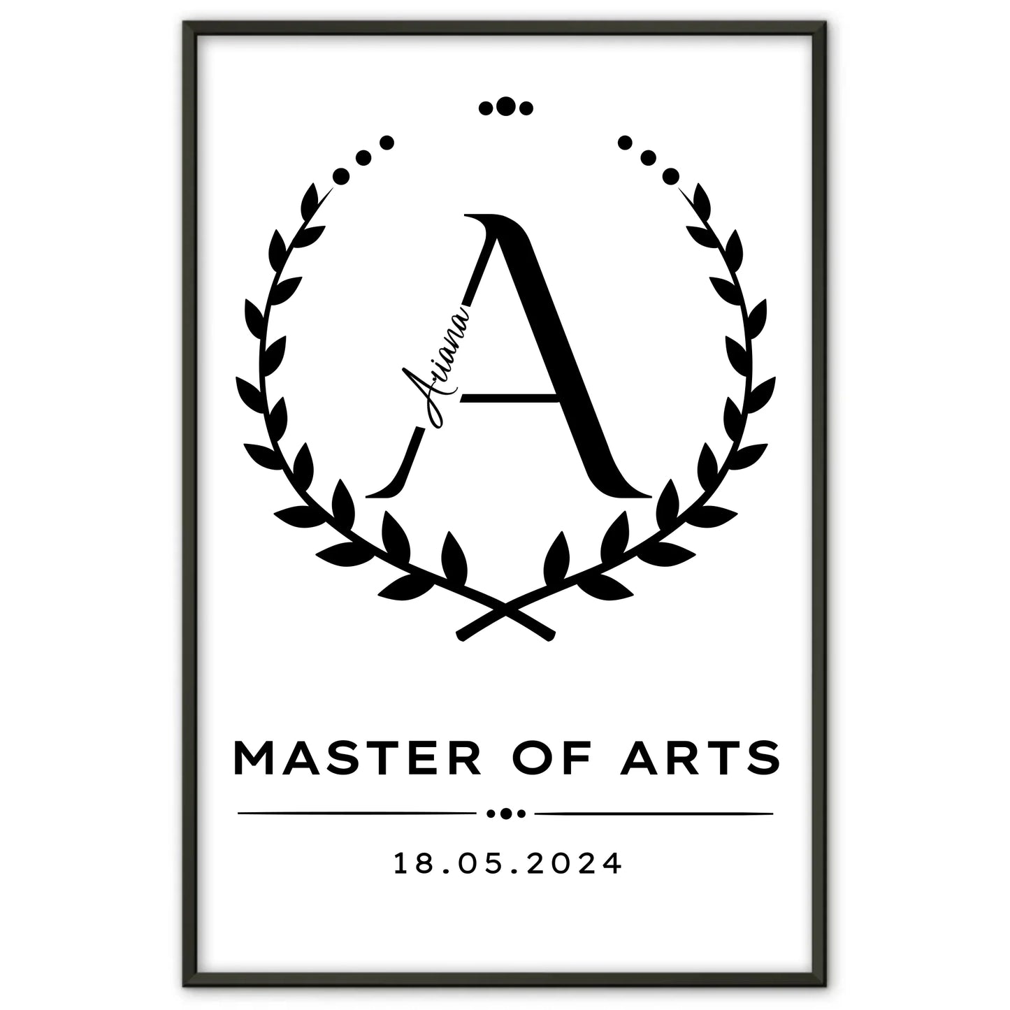 Poster Master Abschluss Geschenk Master Of Arts Masterand