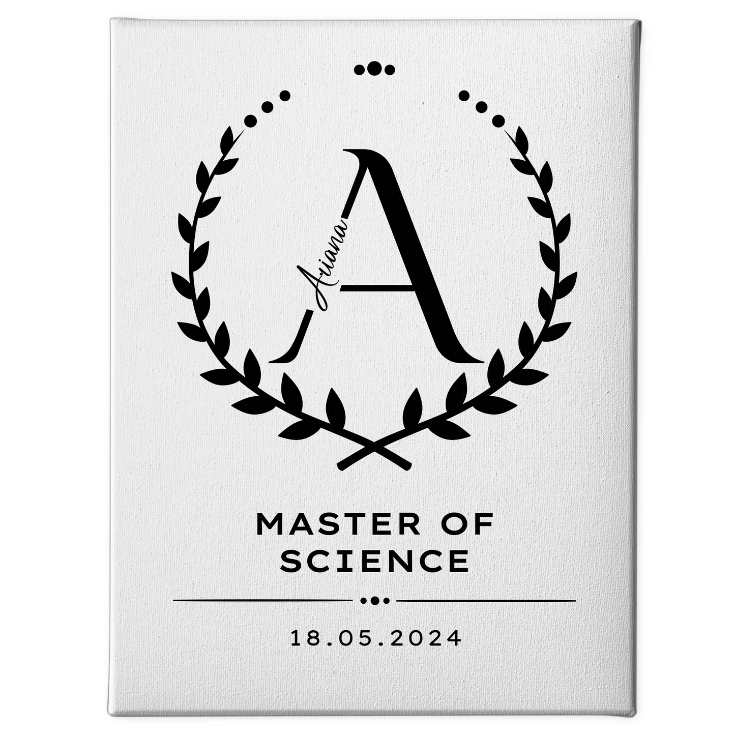 Leinwand Geschenk Zum Masterabschluss Master Of Science 1
