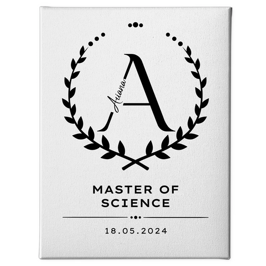 Leinwand Geschenk Zum Masterabschluss Master Of Science 1