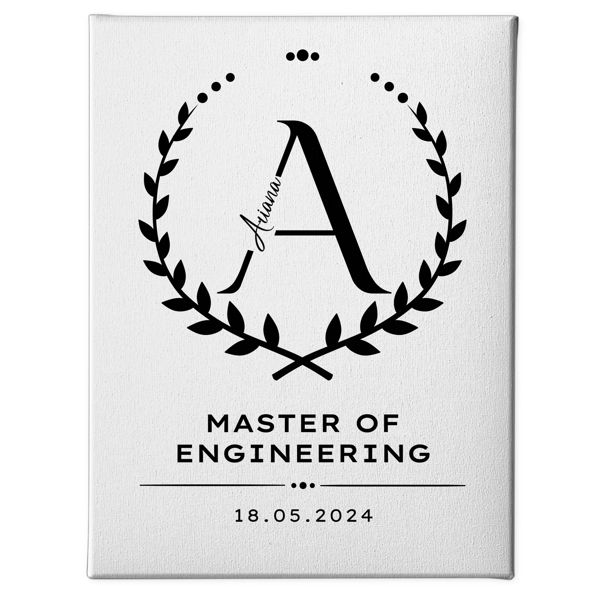 Leinwand Geschenk Masterabschluss Master Of Engineering 1