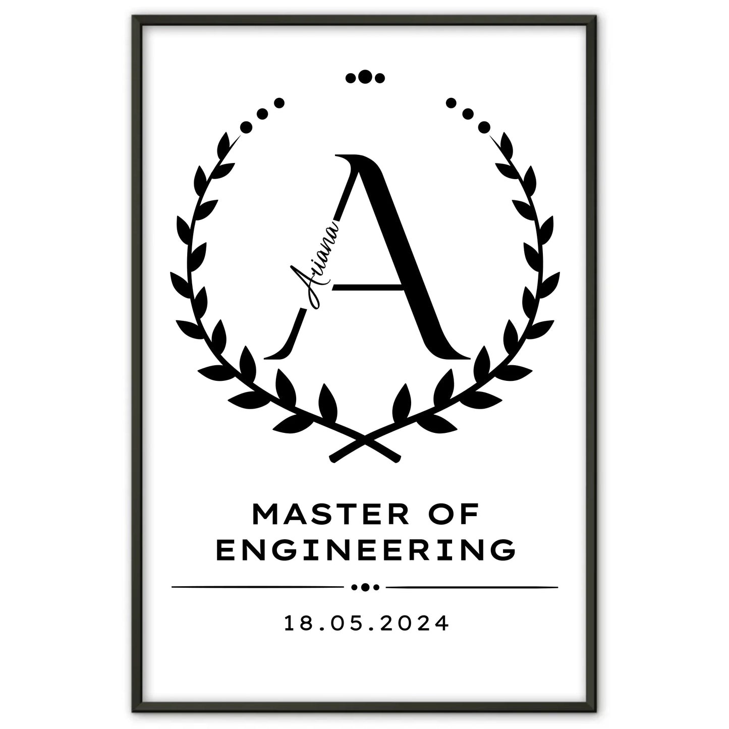 Poster Geschenk Masterabschluss Master Of Engineering
